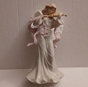 4/$60 Pink & Green Violin Angel Figurine - "Harmony"
